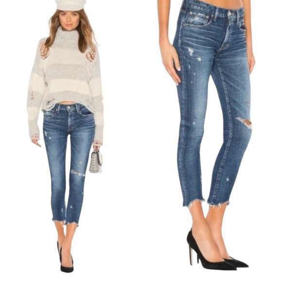 Moussy Vintage Glendale Distressed Skinny Jeans Size 26 - Picture 11 of 11
